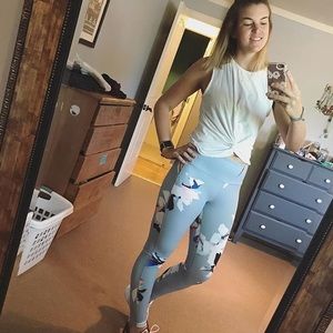 Athleta Floral High-Waisted Leggings